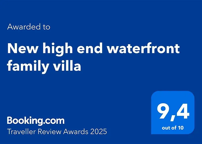 New High End Waterfront Family Villa